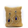 Σκουλαρίκια με μπλε ίασπι δάκρυ και κρύσταλλο 2 | Pyroessa