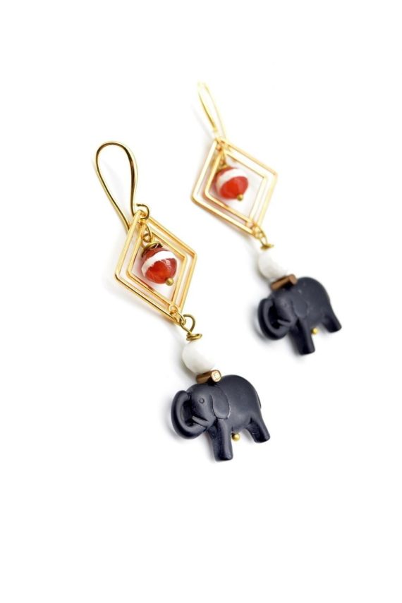 Boho σκουλαρίκια ελεφαντάκια 3 | Pyroessa