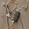 Tribal pendant με νεφρίτη, λάβα, χαολίτη 4 | Pyroessa